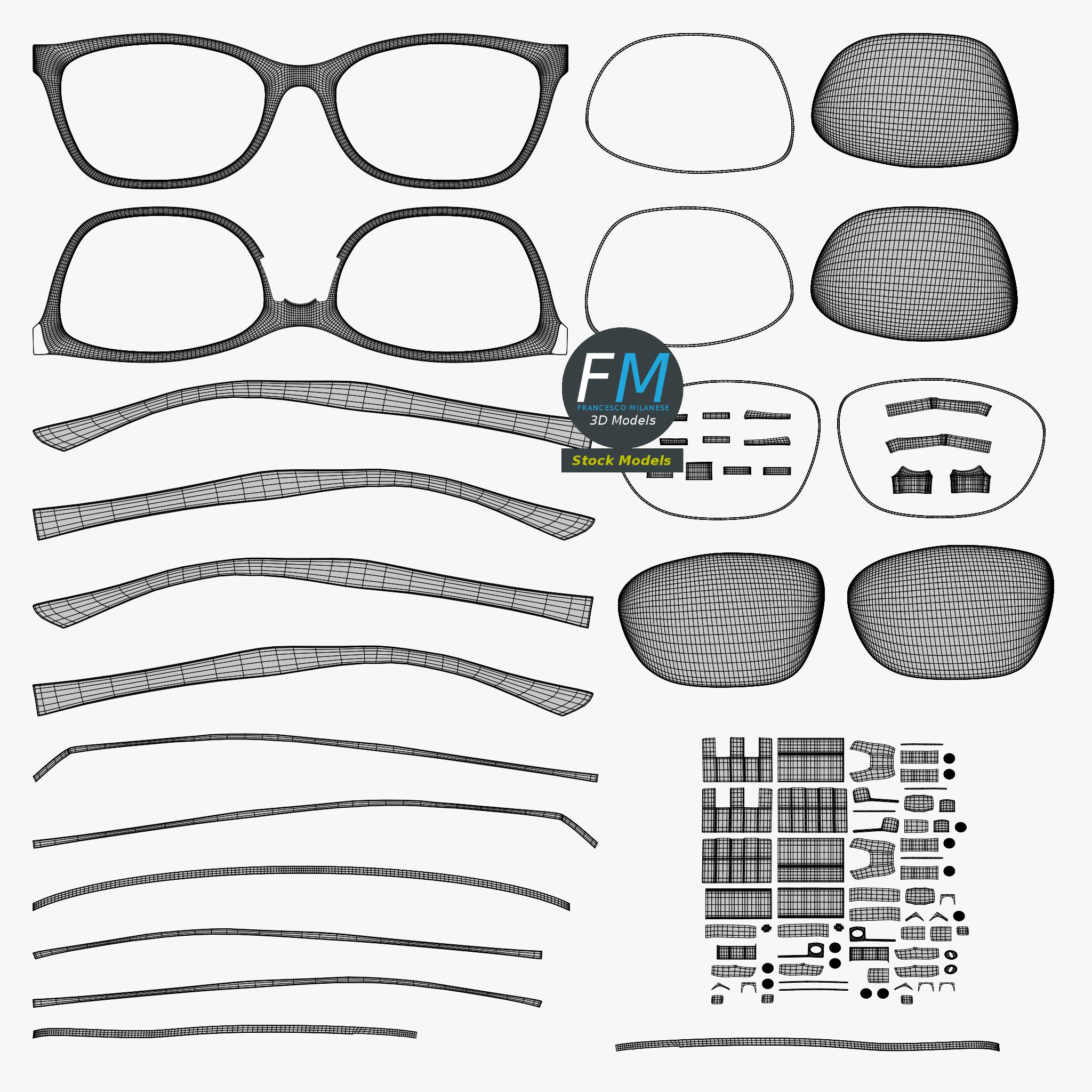 3D-Modell - Wellington-Sonnenbrille - 11 3D-Modell - Wellington-Sonnenbrille - 11