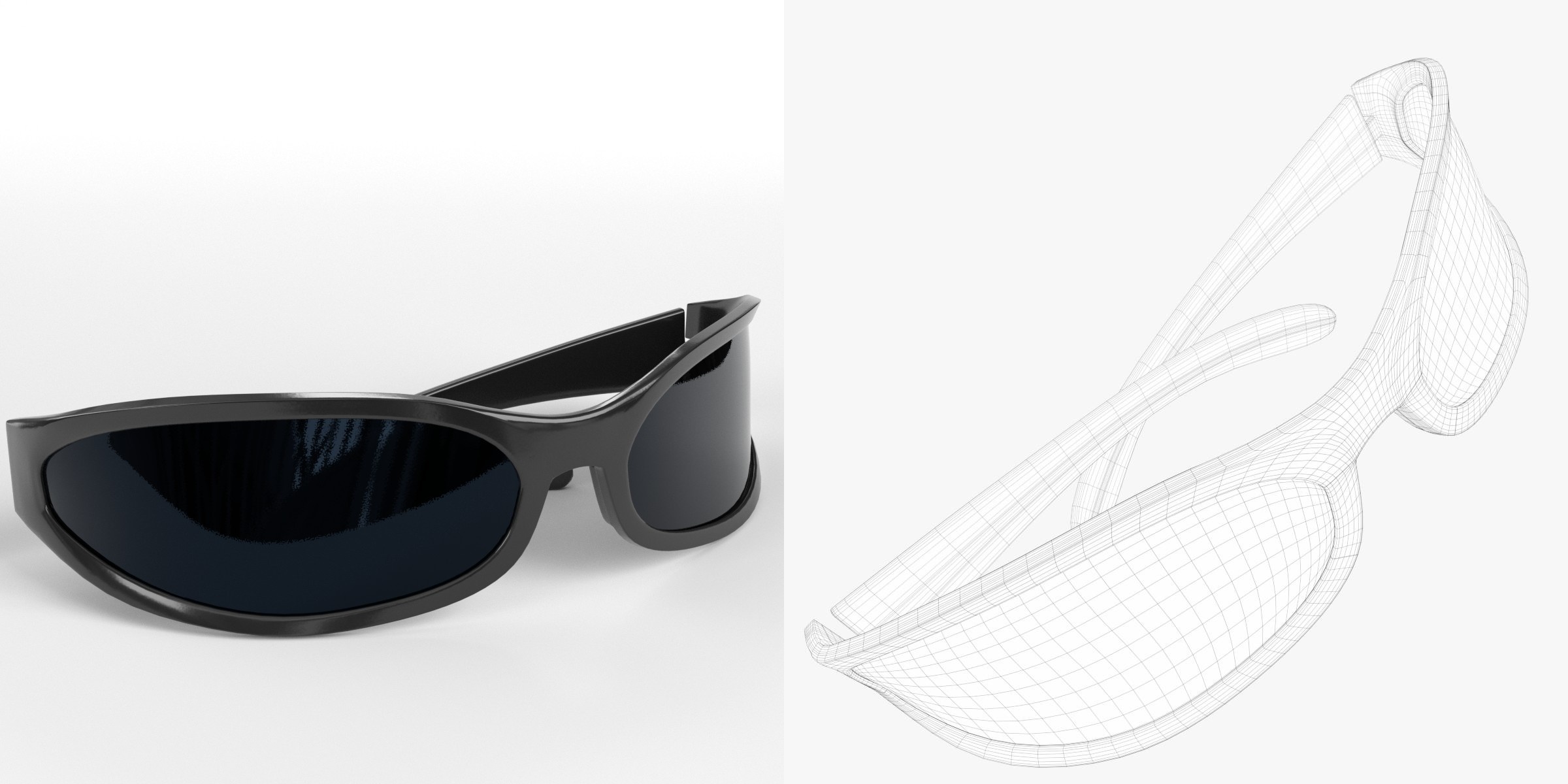 3D-Modell - Wraparound-Sonnenbrille