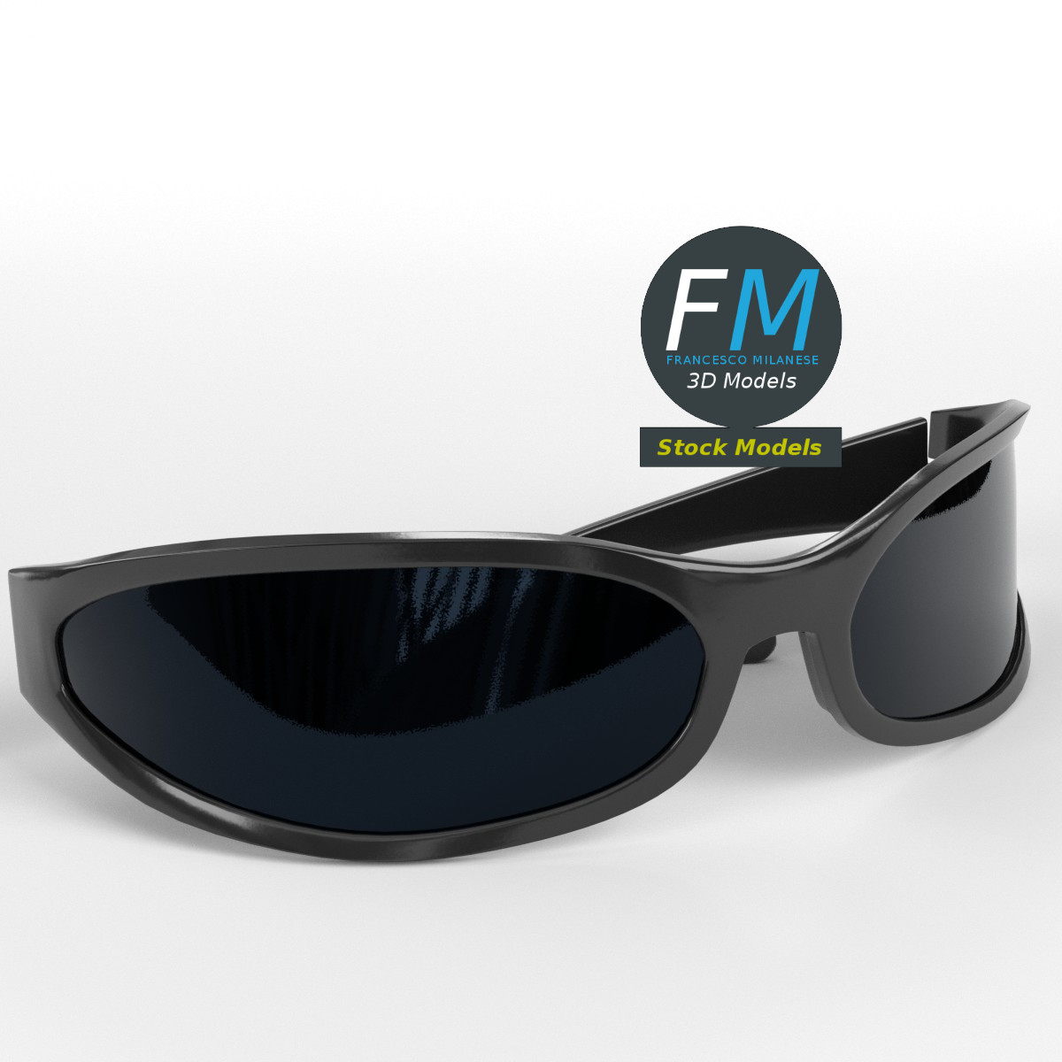 3D-Modell - Wraparound-Sonnenbrille - 01