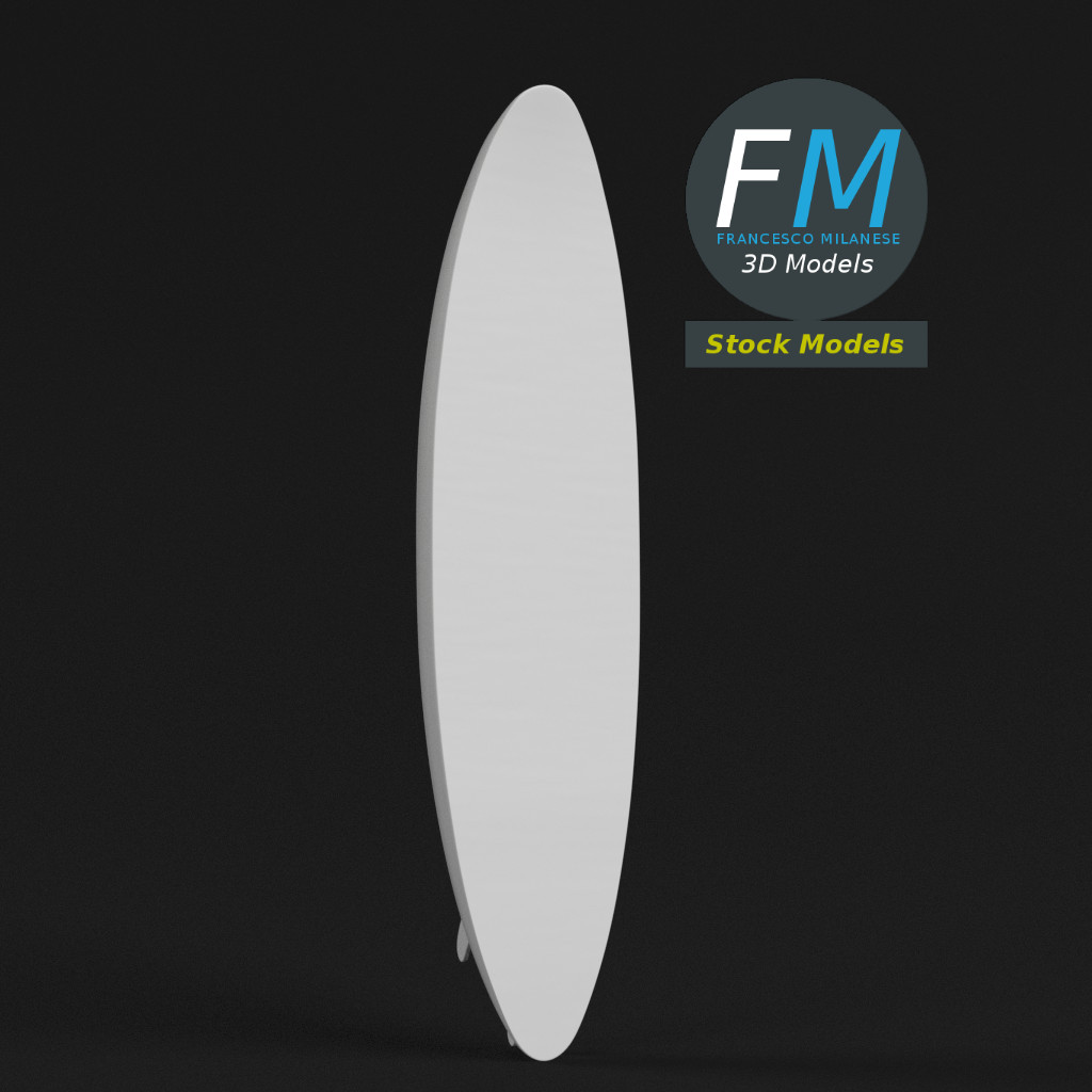 3D-Modell - Surfbrett - 01
