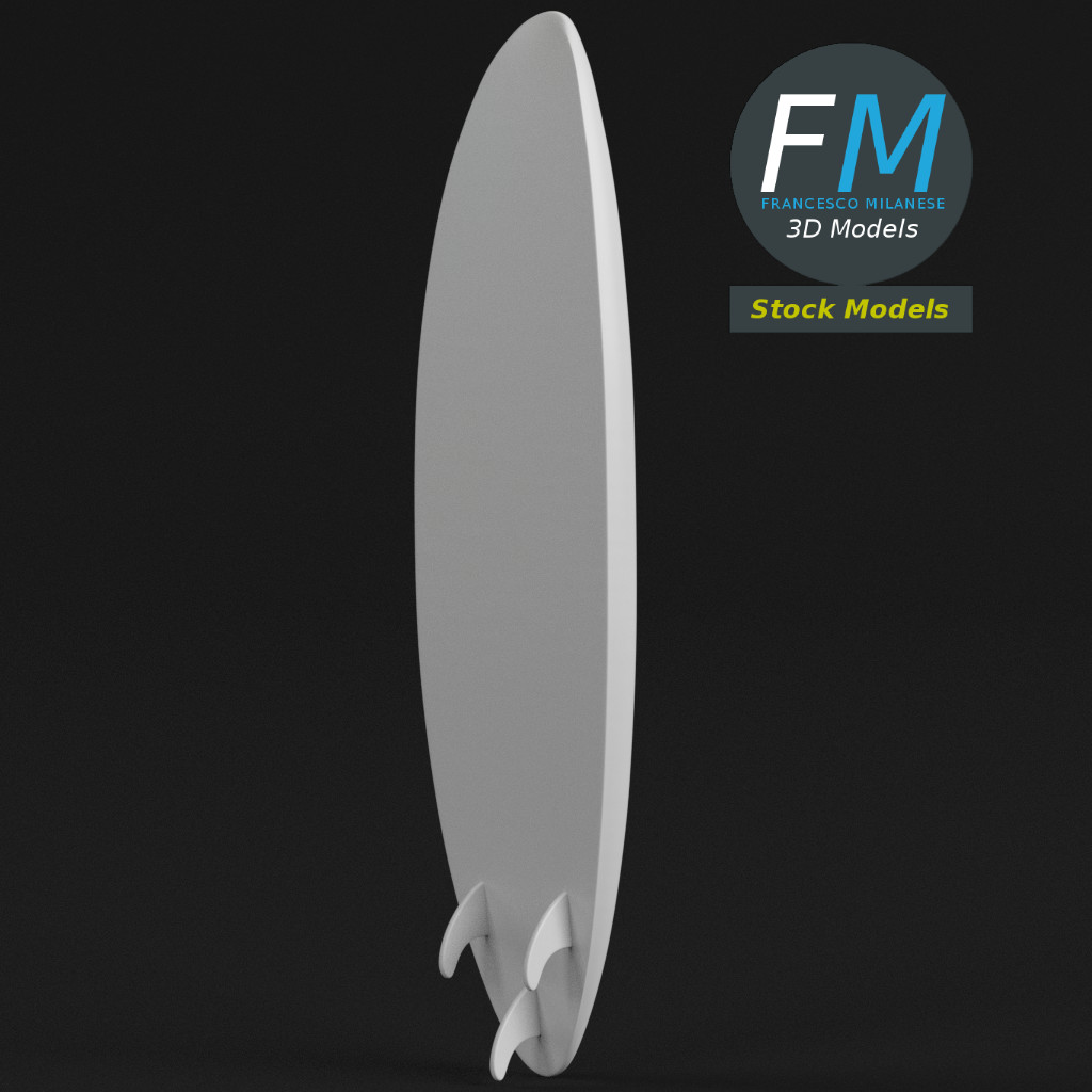 3D-Modell - Surfbrett - 03