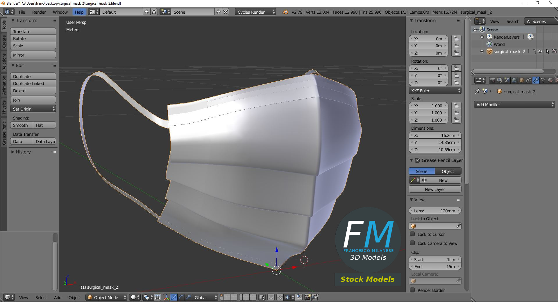 3D-Modell - OP-Maske - 09