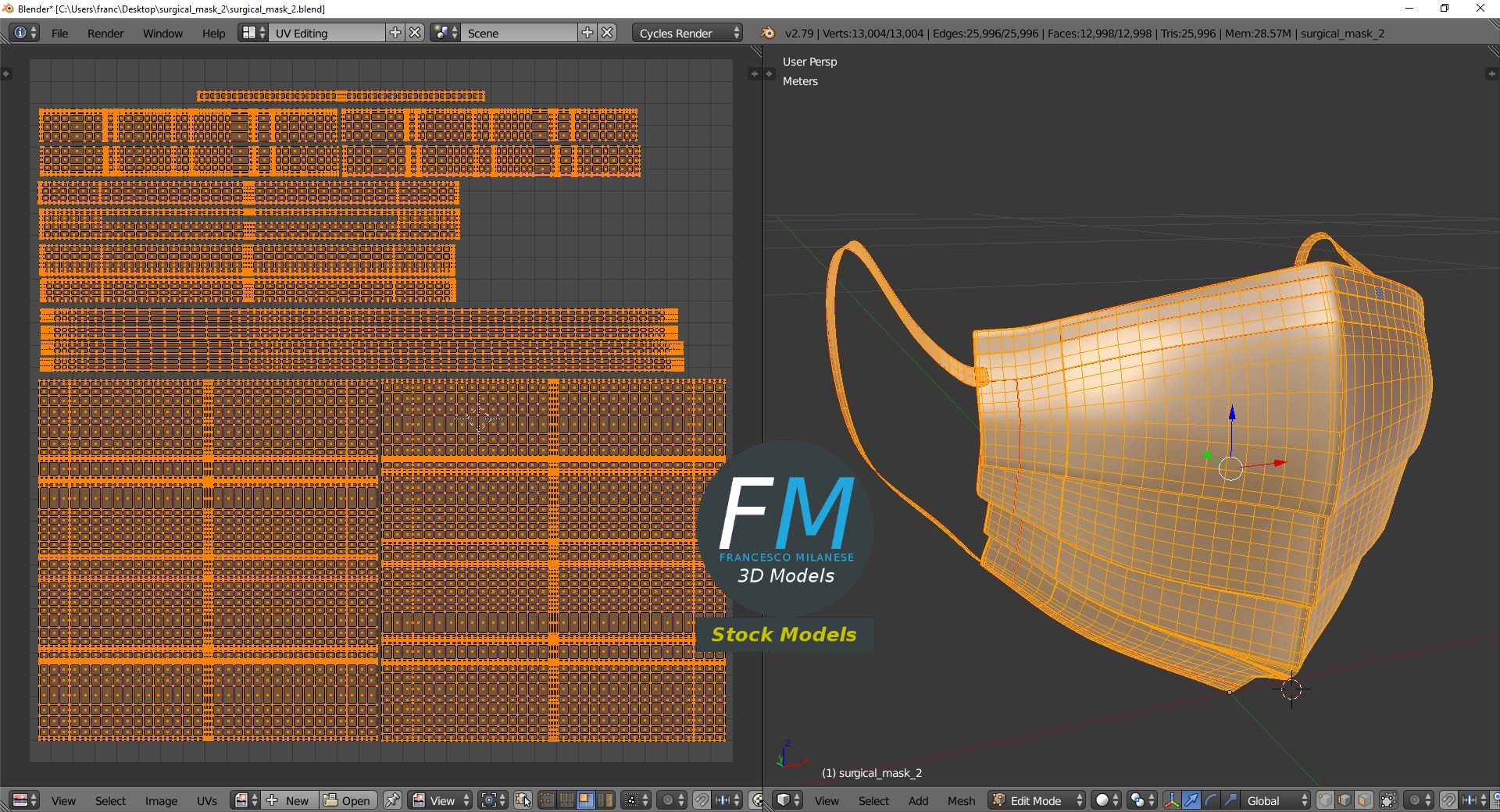 3D-Modell - OP-Maske - 10