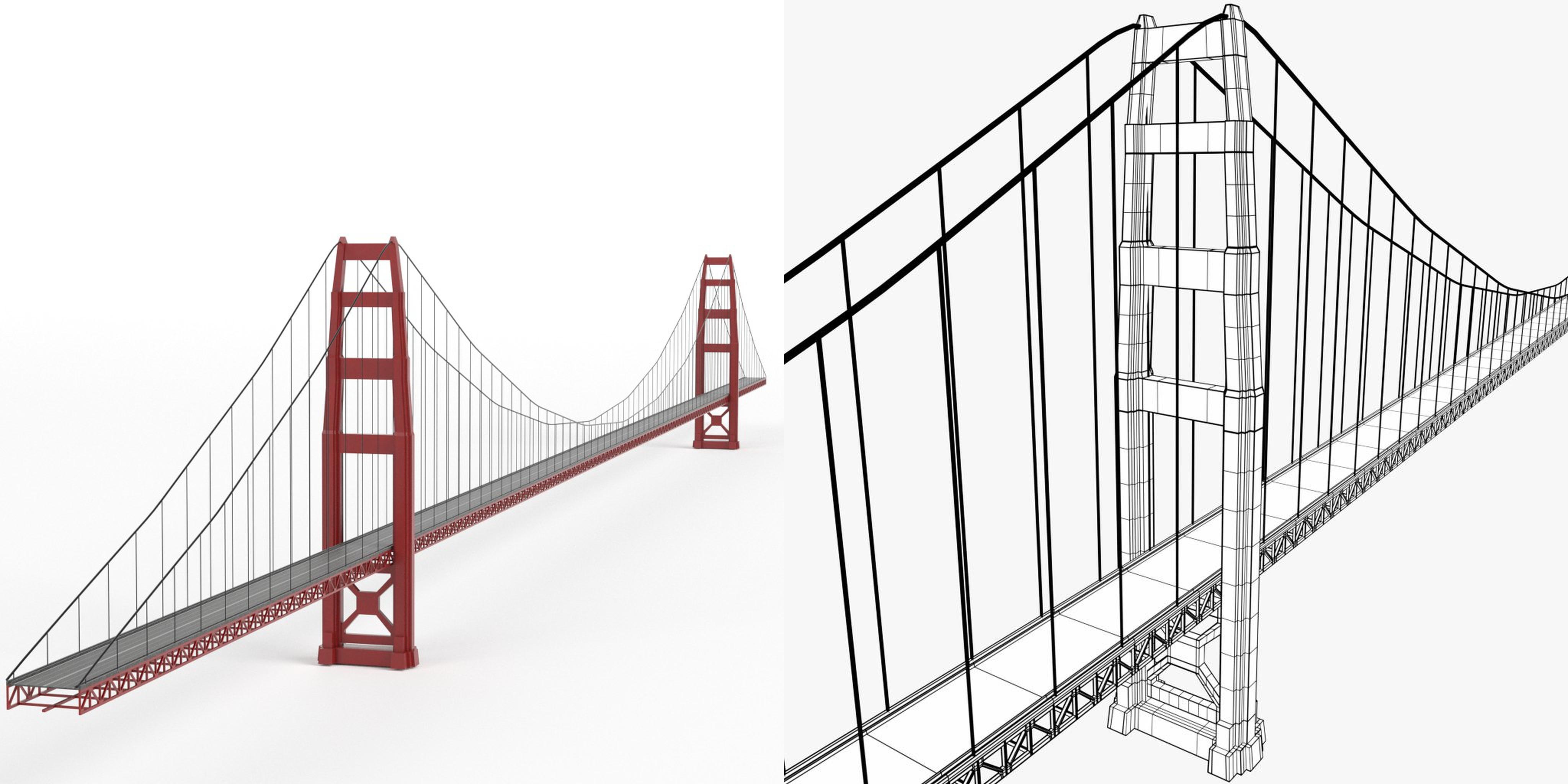 3D-Modell - Hängebrücke
