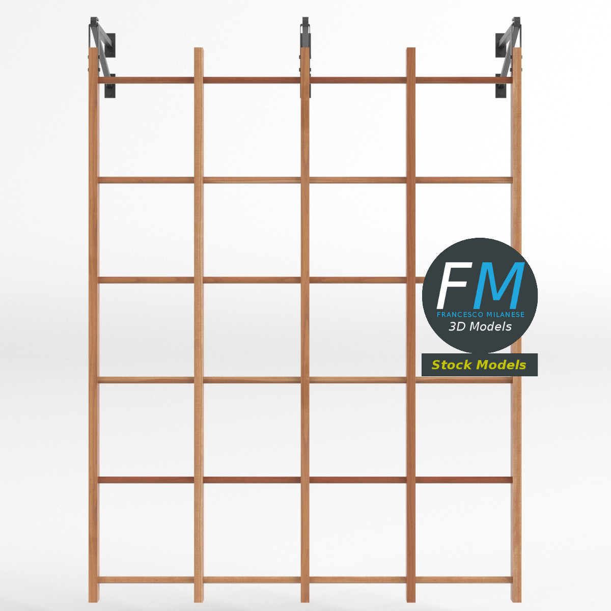 3D-Modell - Schwenkbare Sprossenwand - 03