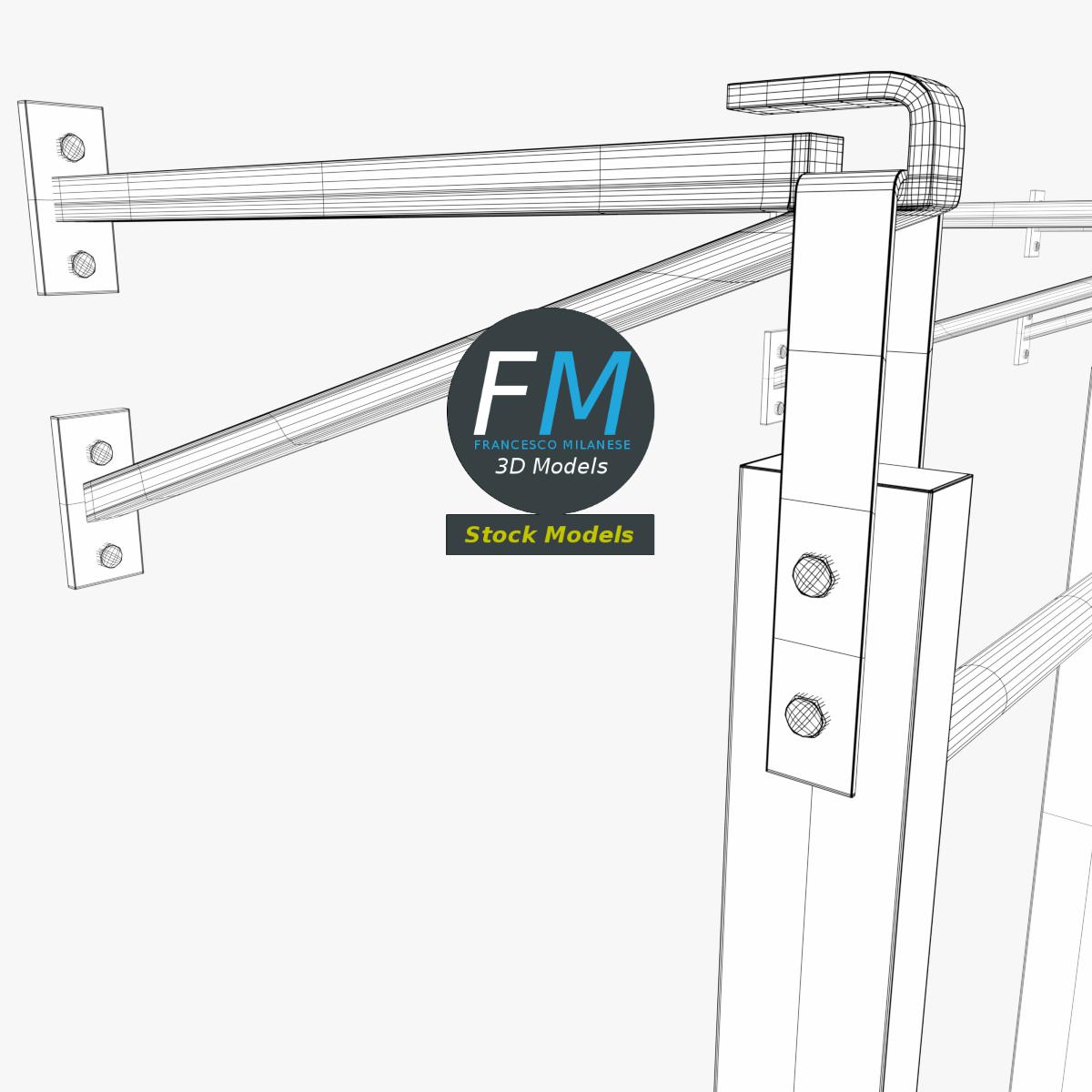 3D-Modell - Schwenkbare Sprossenwand - 08