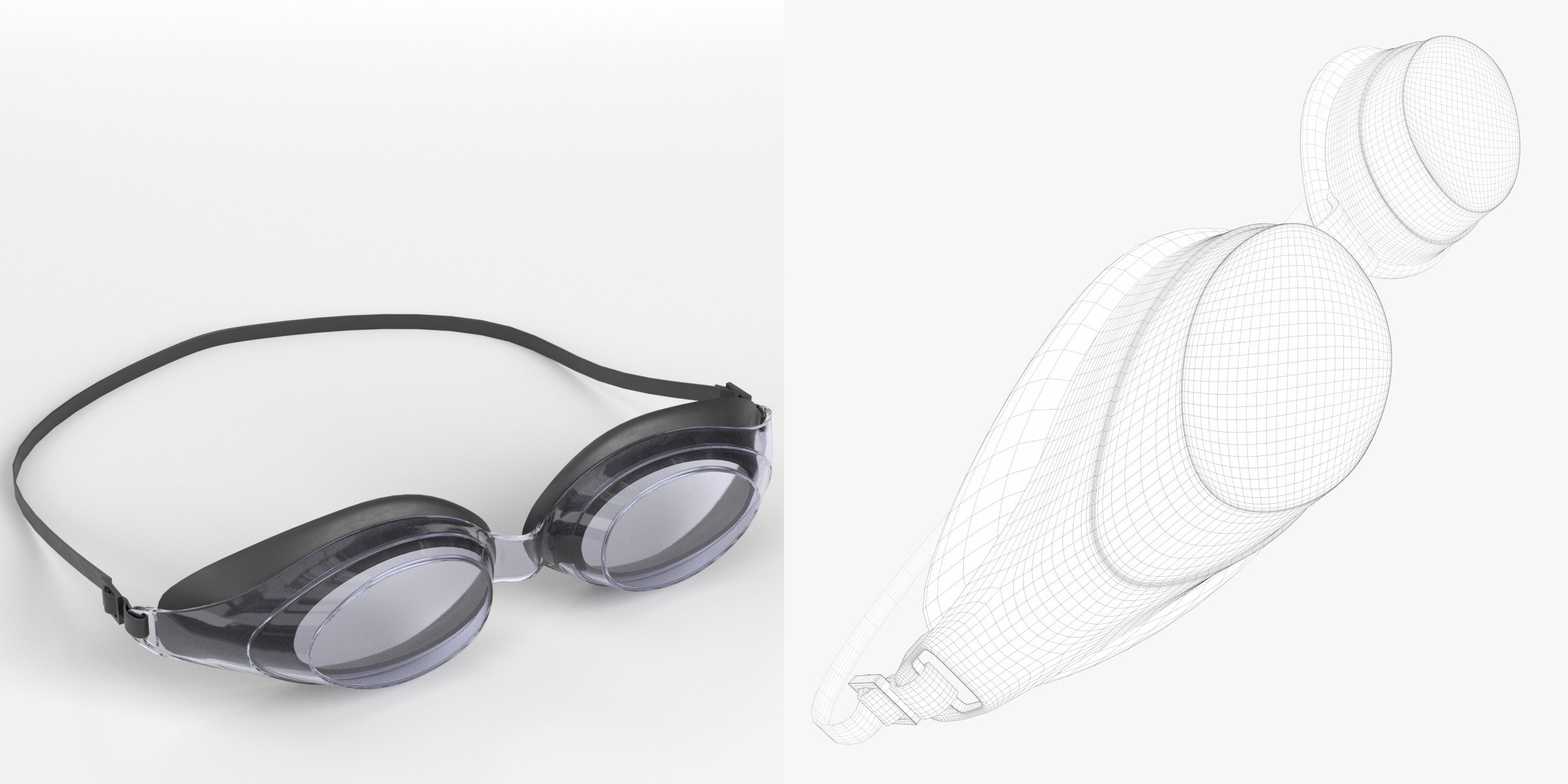 3D-Modell - Schwimmbrille