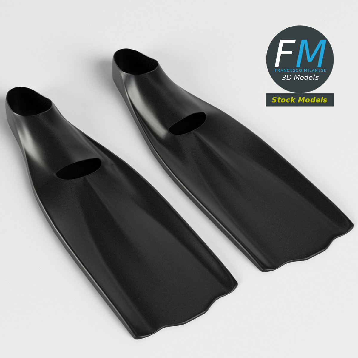 3D-Modell - Schwimmflossen - 01
