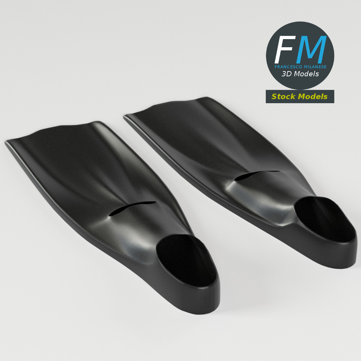 3D-Modell - Schwimmflossen - 02