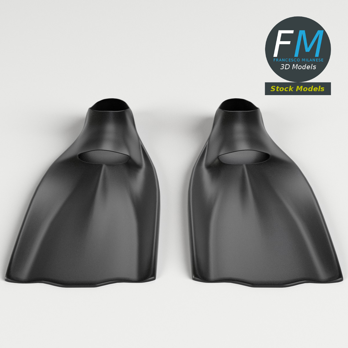 3D-Modell - Schwimmflossen - 03