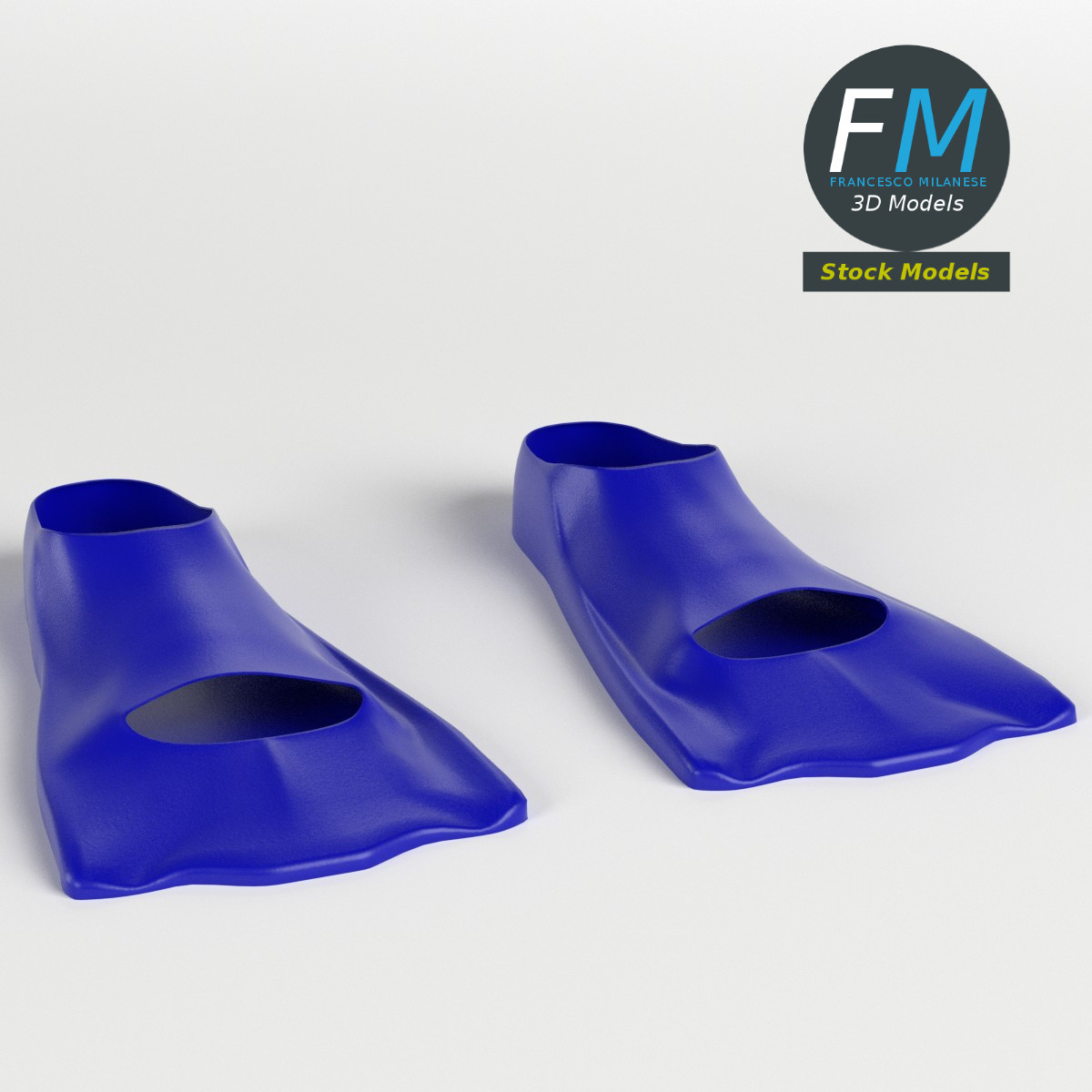 3D-Modell - Kurze Schwimmflossen - 01