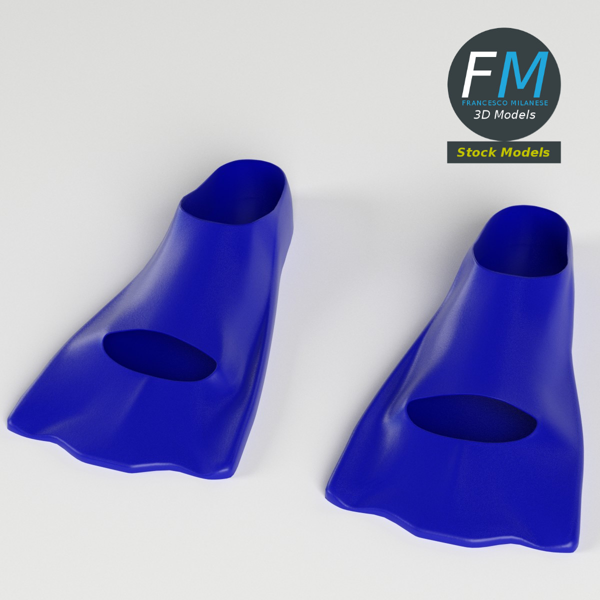 3D-Modell - Kurze Schwimmflossen - 02