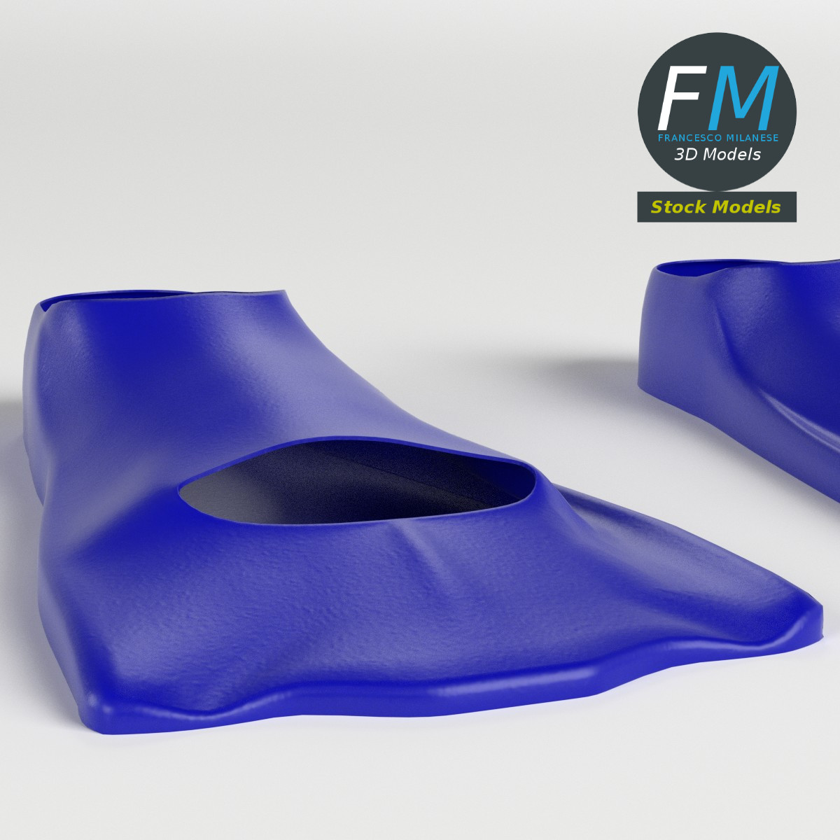 3D-Modell - Kurze Schwimmflossen - 03