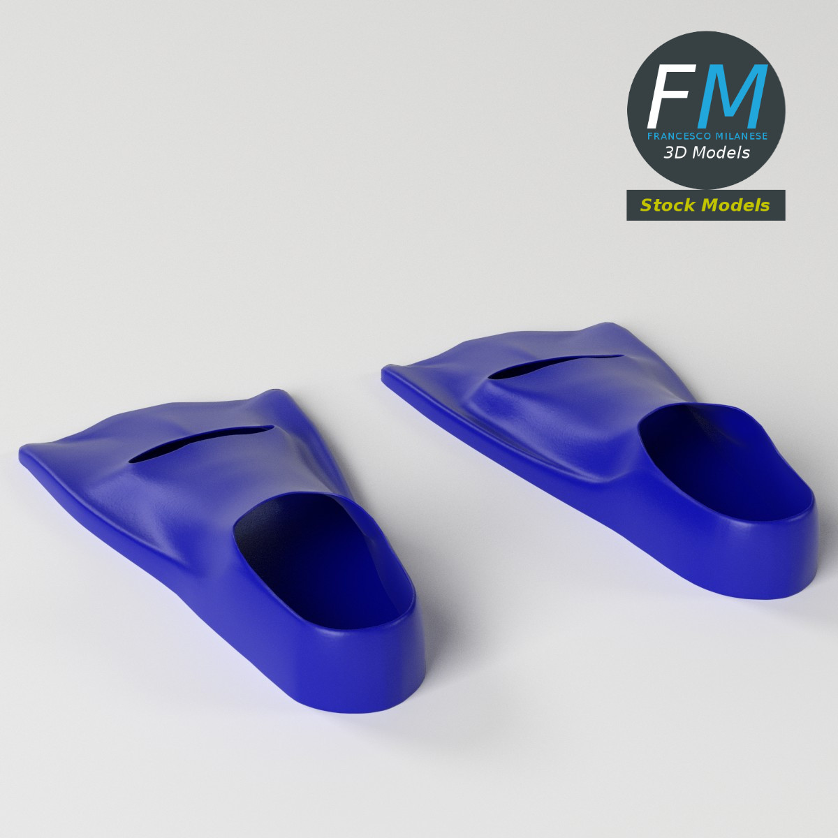 3D-Modell - Kurze Schwimmflossen - 05