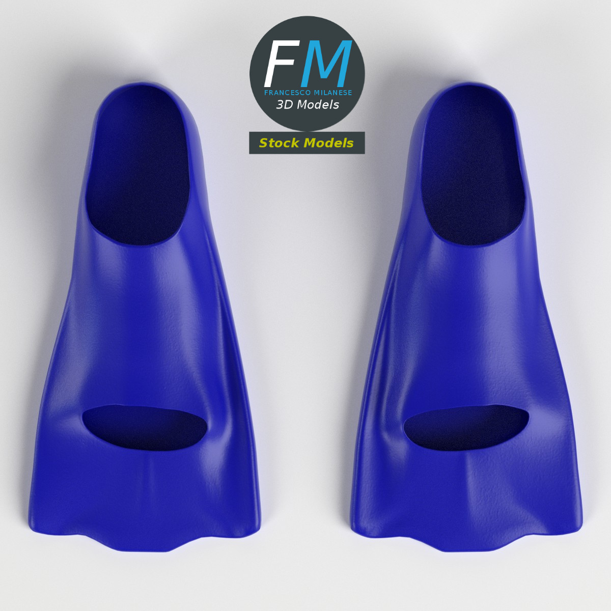 3D-Modell - Kurze Schwimmflossen - 06