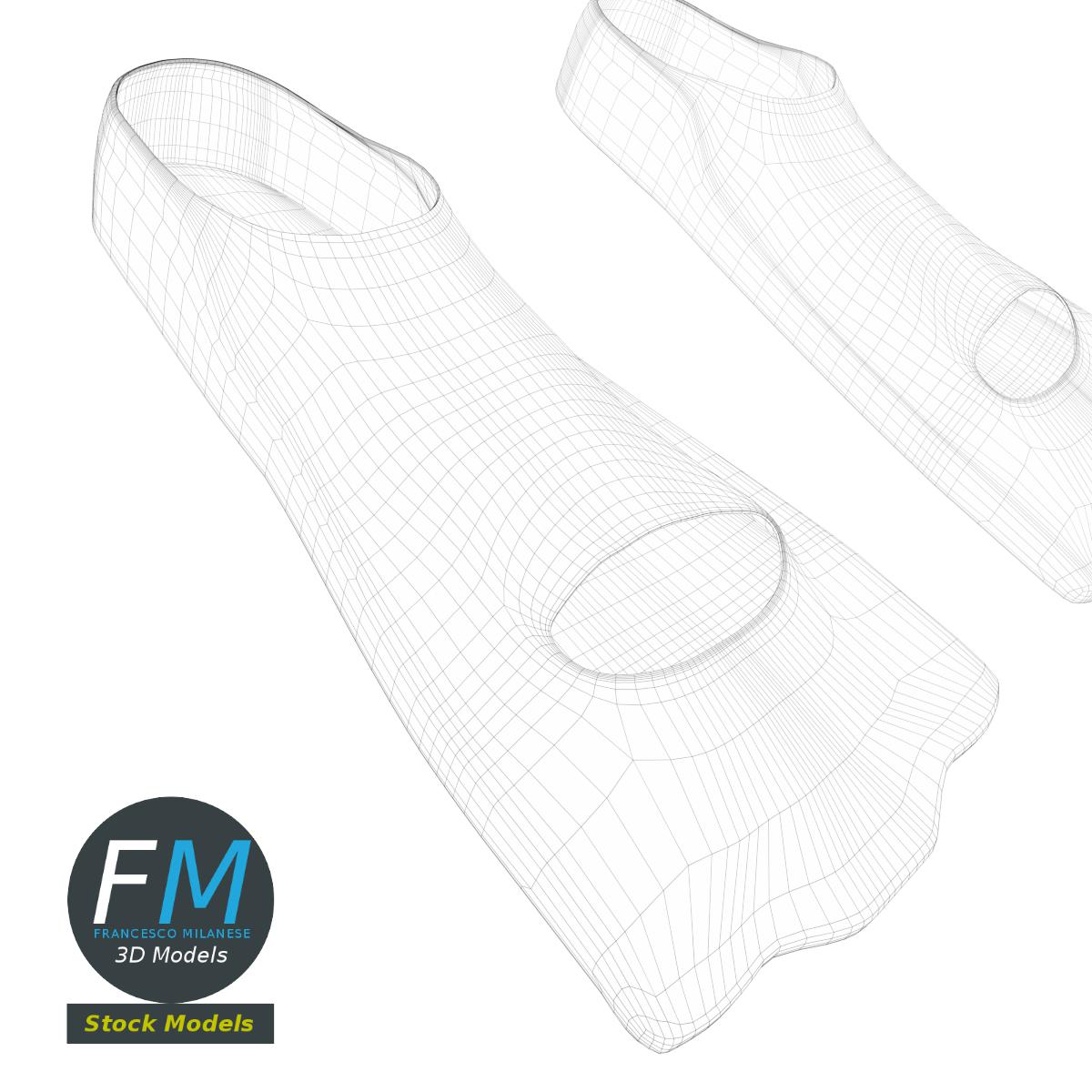 3D-Modell - Kurze Schwimmflossen - 07