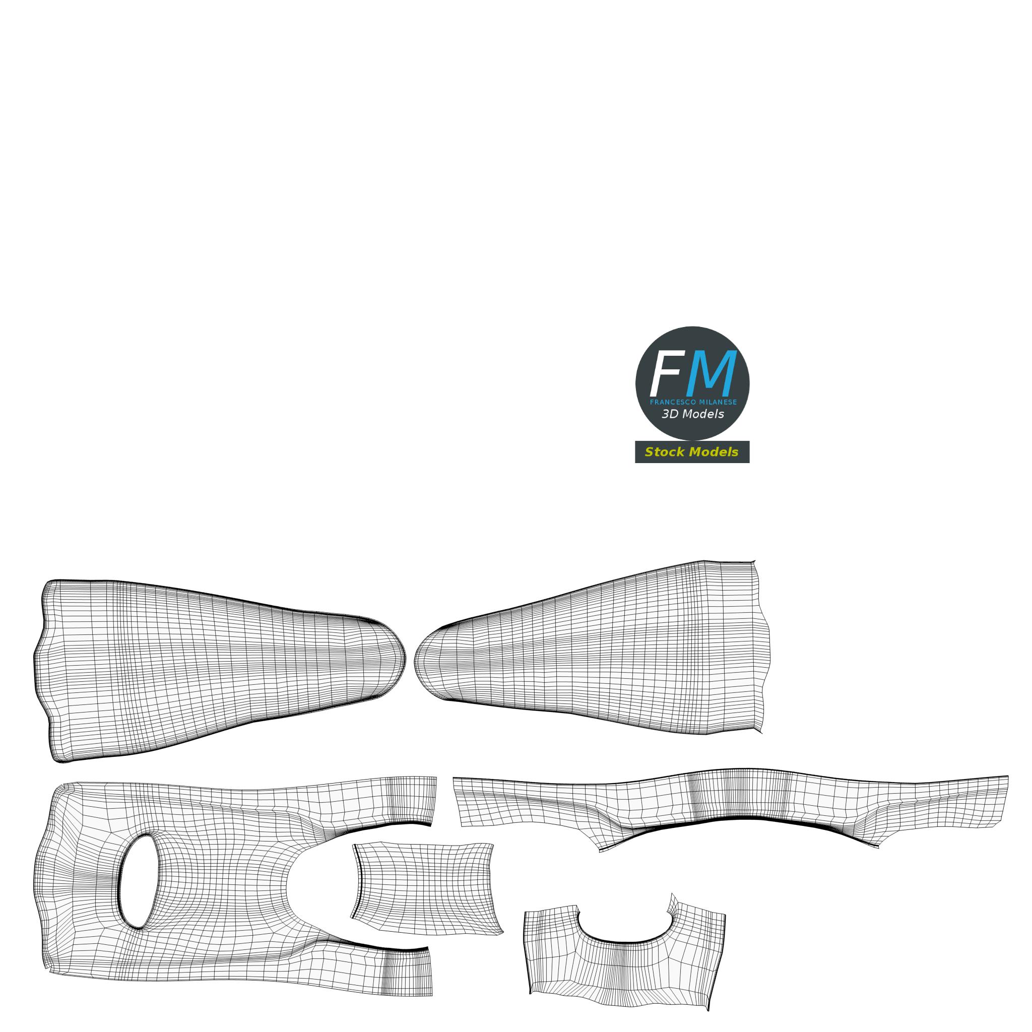 3D-Modell - Kurze Schwimmflossen - 12 3D-Modell - Kurze Schwimmflossen - 12