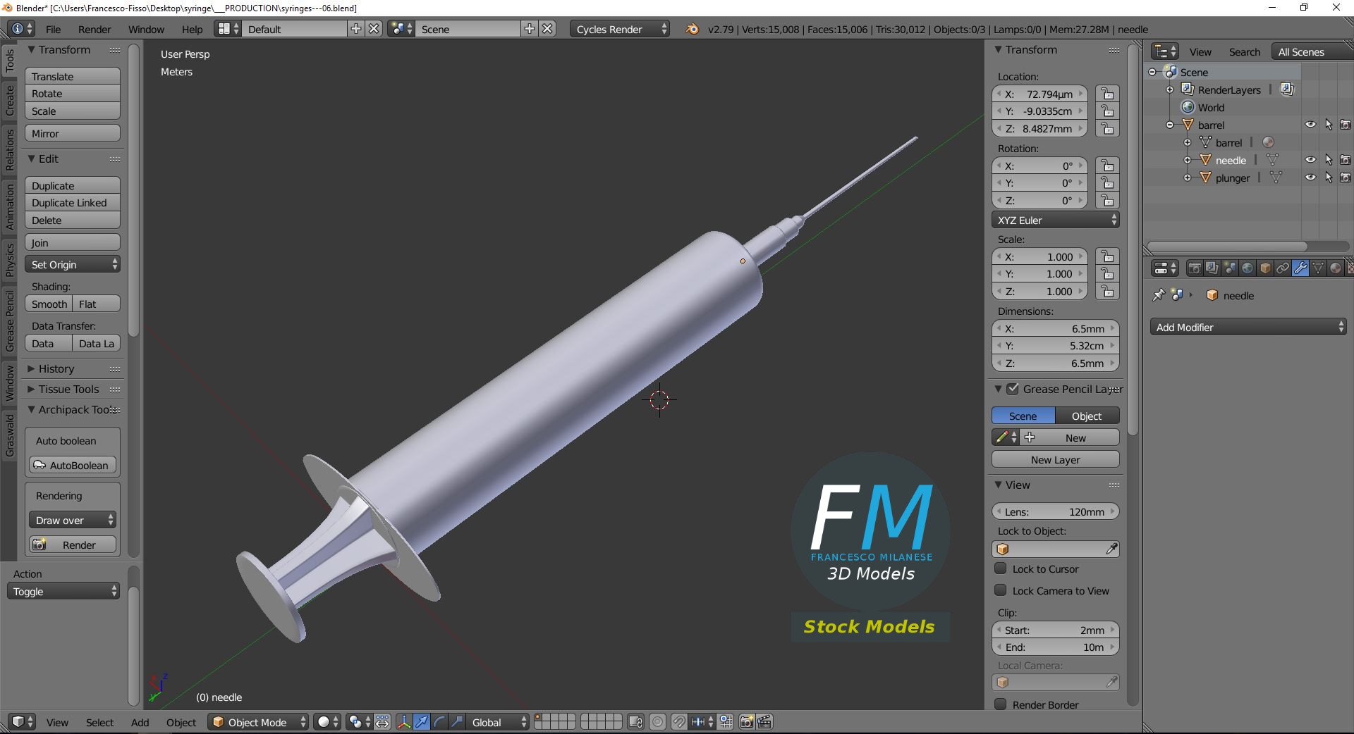 3D-Modell - Spritze - 09