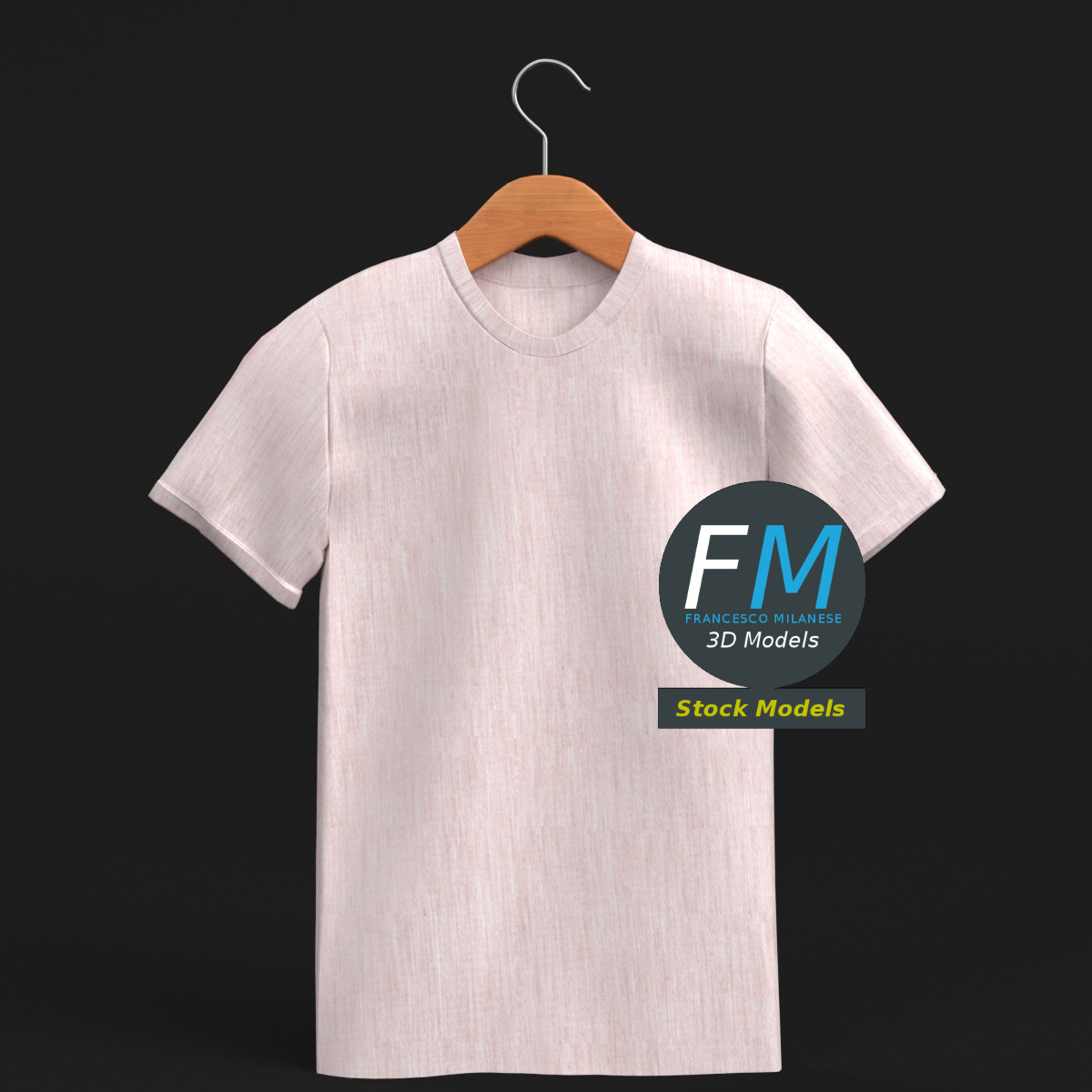 3D-Modell - T-Shirt auf Kleiderbügel - 06