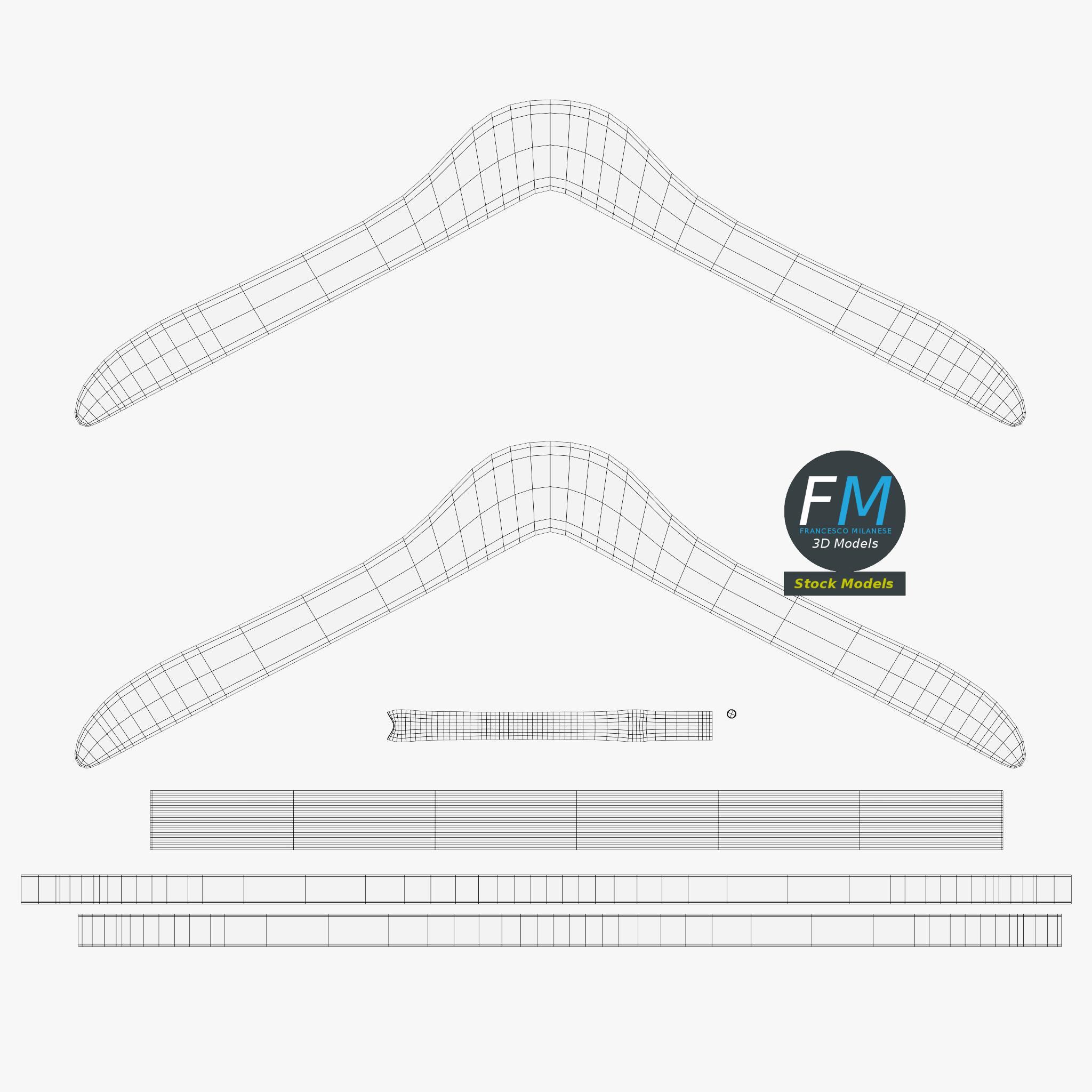 3D-Modell - T-Shirt auf Kleiderbügel - 11