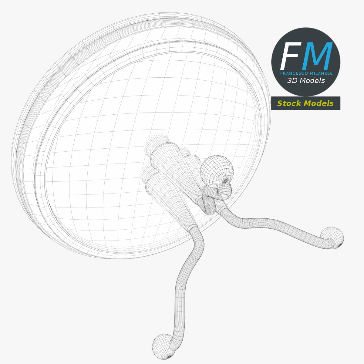 3D-Modell - Runder Holztisch mit Säulenfuß - 08