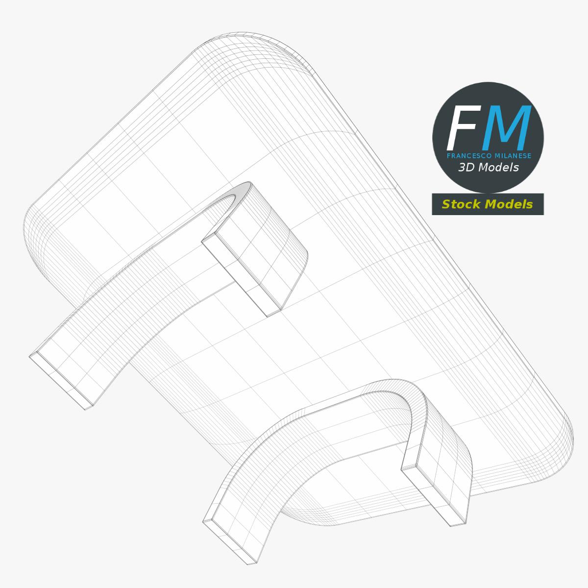 3D-Modell - Niedriger Holztisch mit Gebogenen Beinen - 08