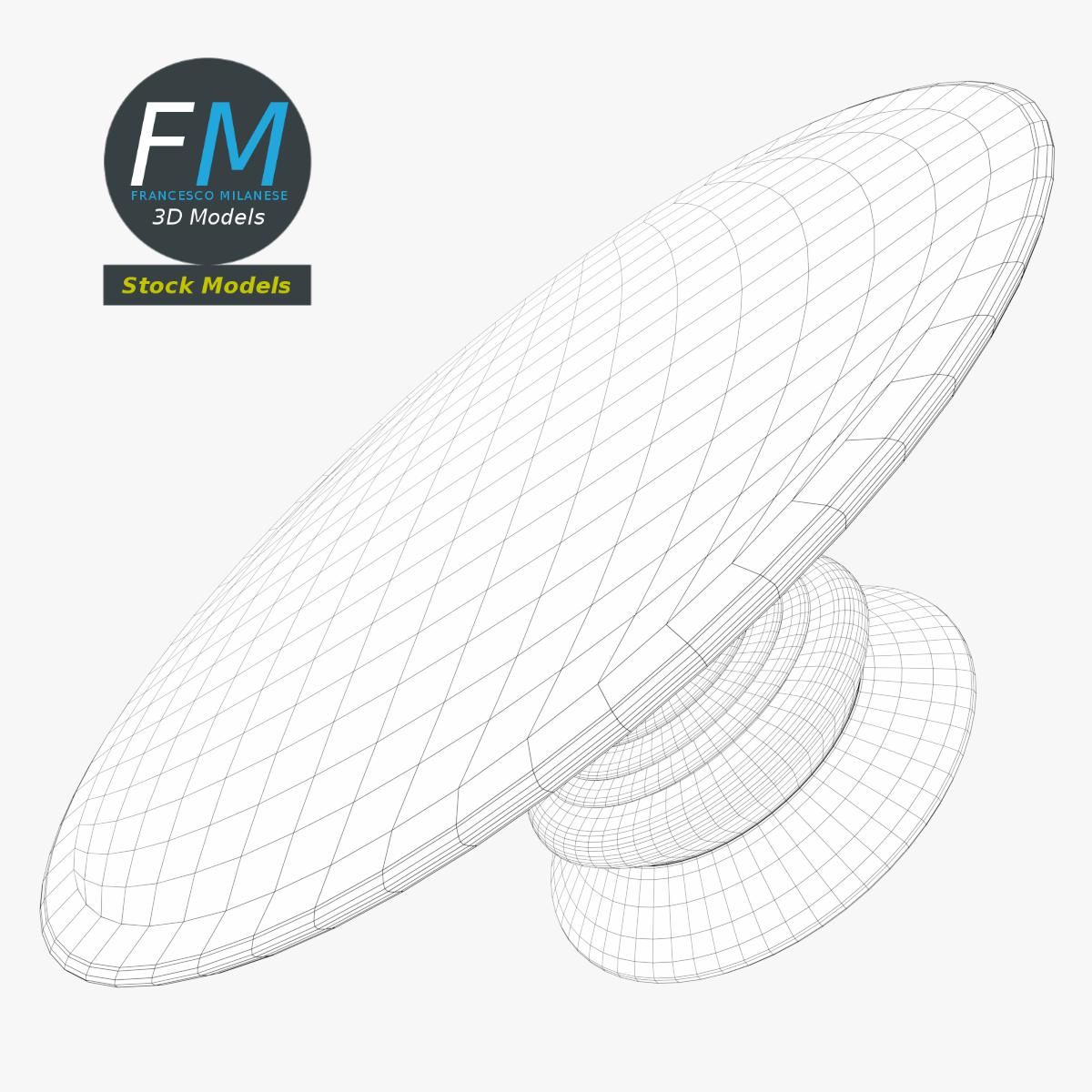 3D-Modell - Runder Holztisch mit Säulenfuß - 07