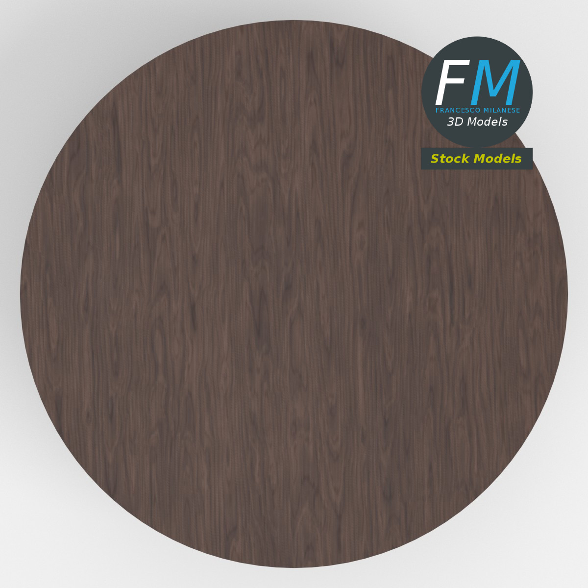 3D-Modell - Runder Holztisch mit Säulenfuß - 06