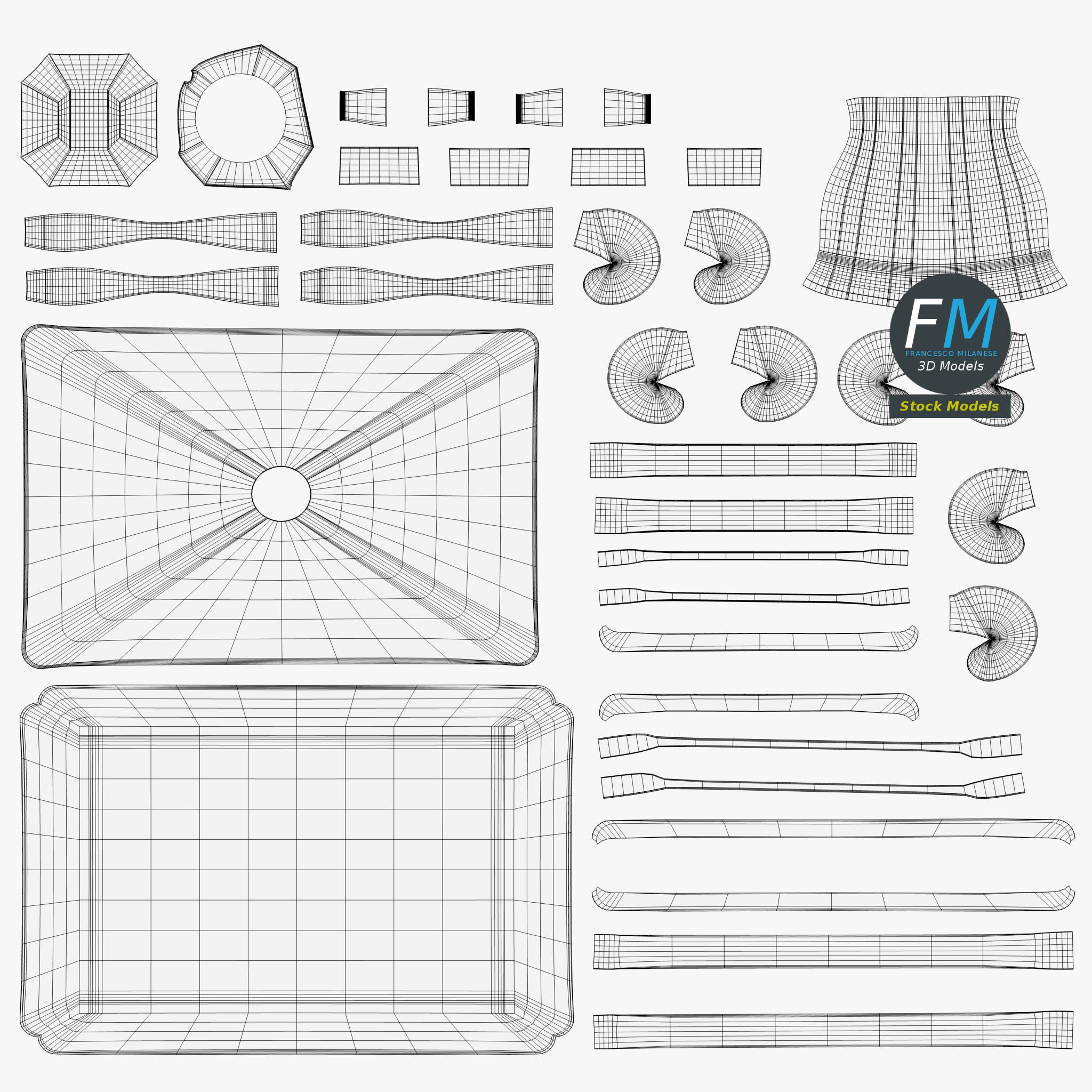3D-Modell - Quadratischer Holztisch mit Säulenfuß - 11 3D-Modell - Quadratischer Holztisch mit Säulenfuß - 11