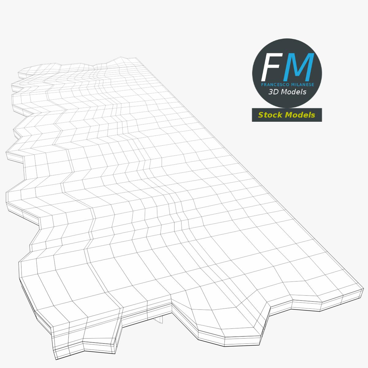 3D-Modell - Unregelmäßiger Holztisch mit Säulenbasis - 07