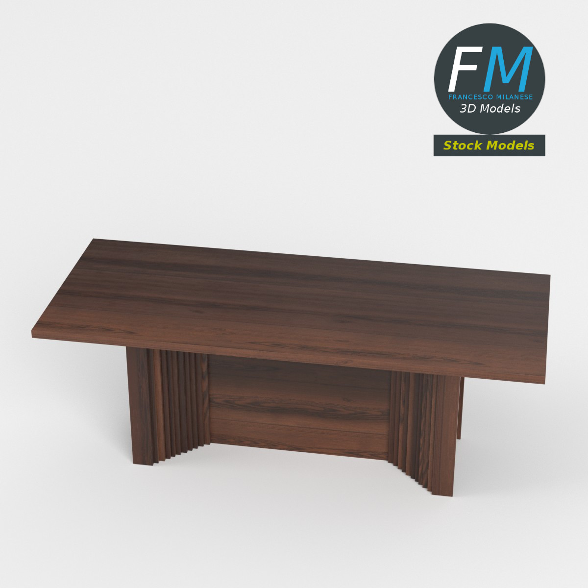 3D-Modell - Holztisch - 02