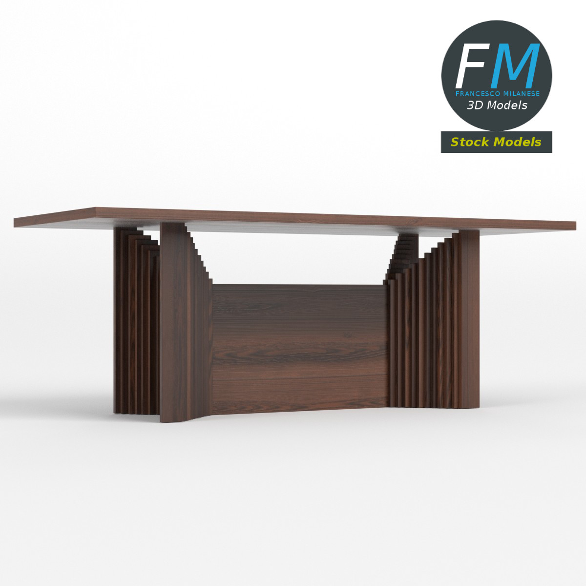 3D-Modell - Holztisch - 03