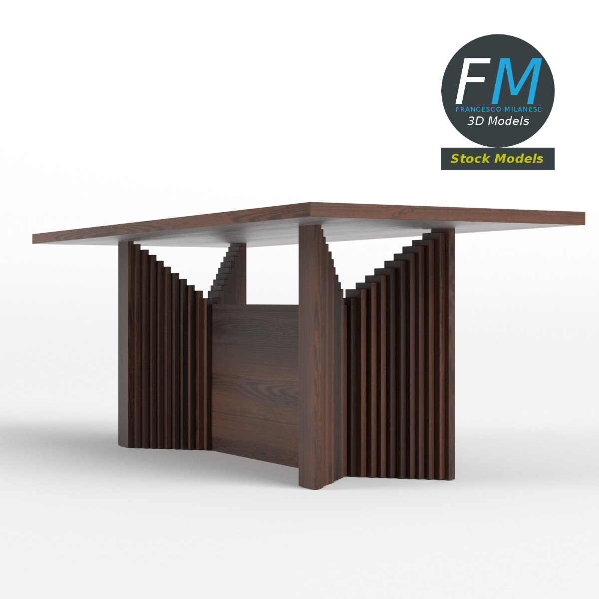 3D-Modell - Holztisch - 04