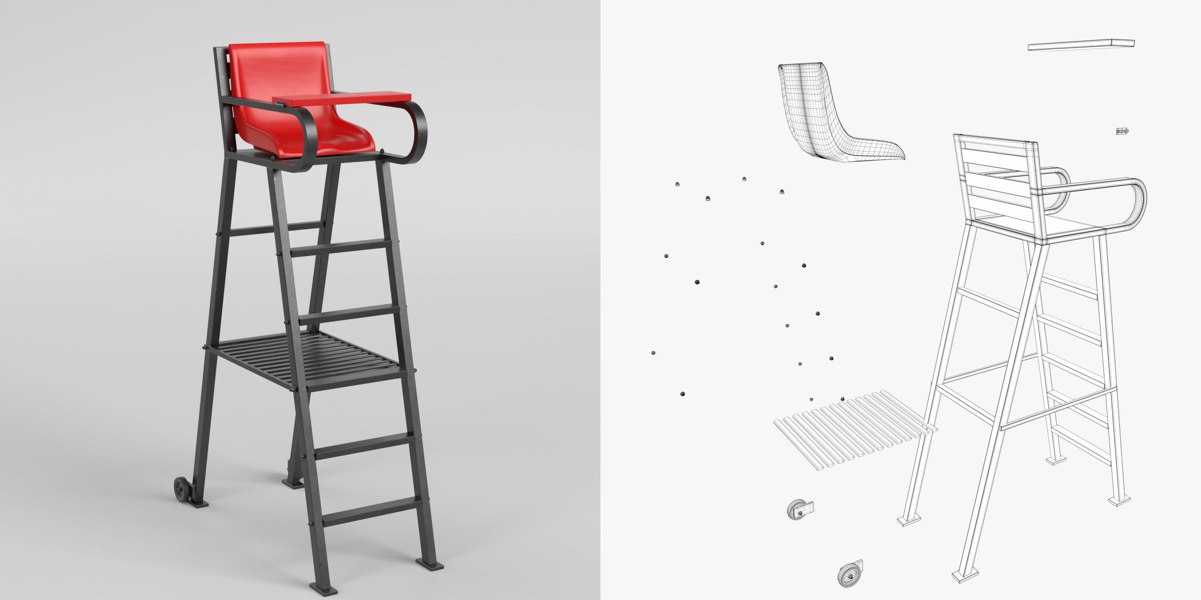 3D Model - Tennis Umpire Chair