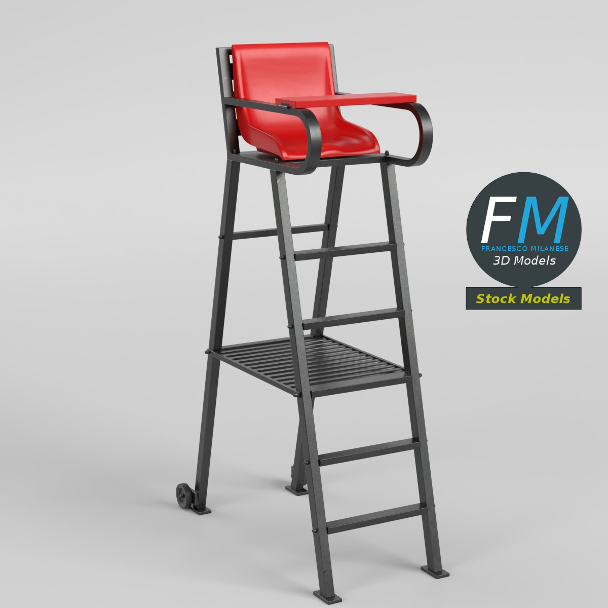 3D Model - Tennis Umpire Chair - 01