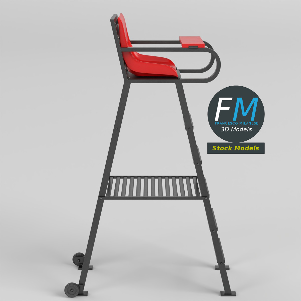3D Model - Tennis Umpire Chair - 03