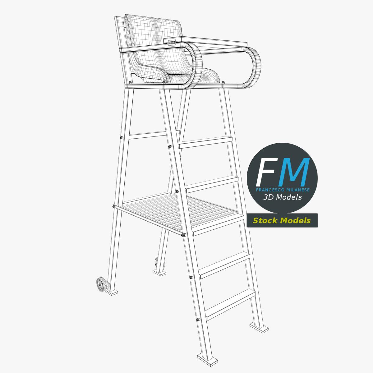 3D Model - Tennis Umpire Chair - 07