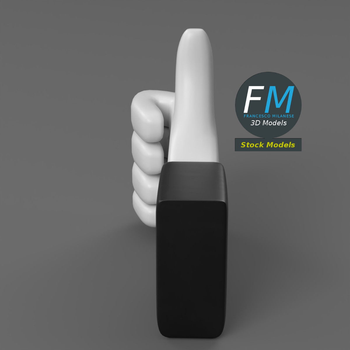 3D-Modell - Daumen-Hoch-Symbol - 05