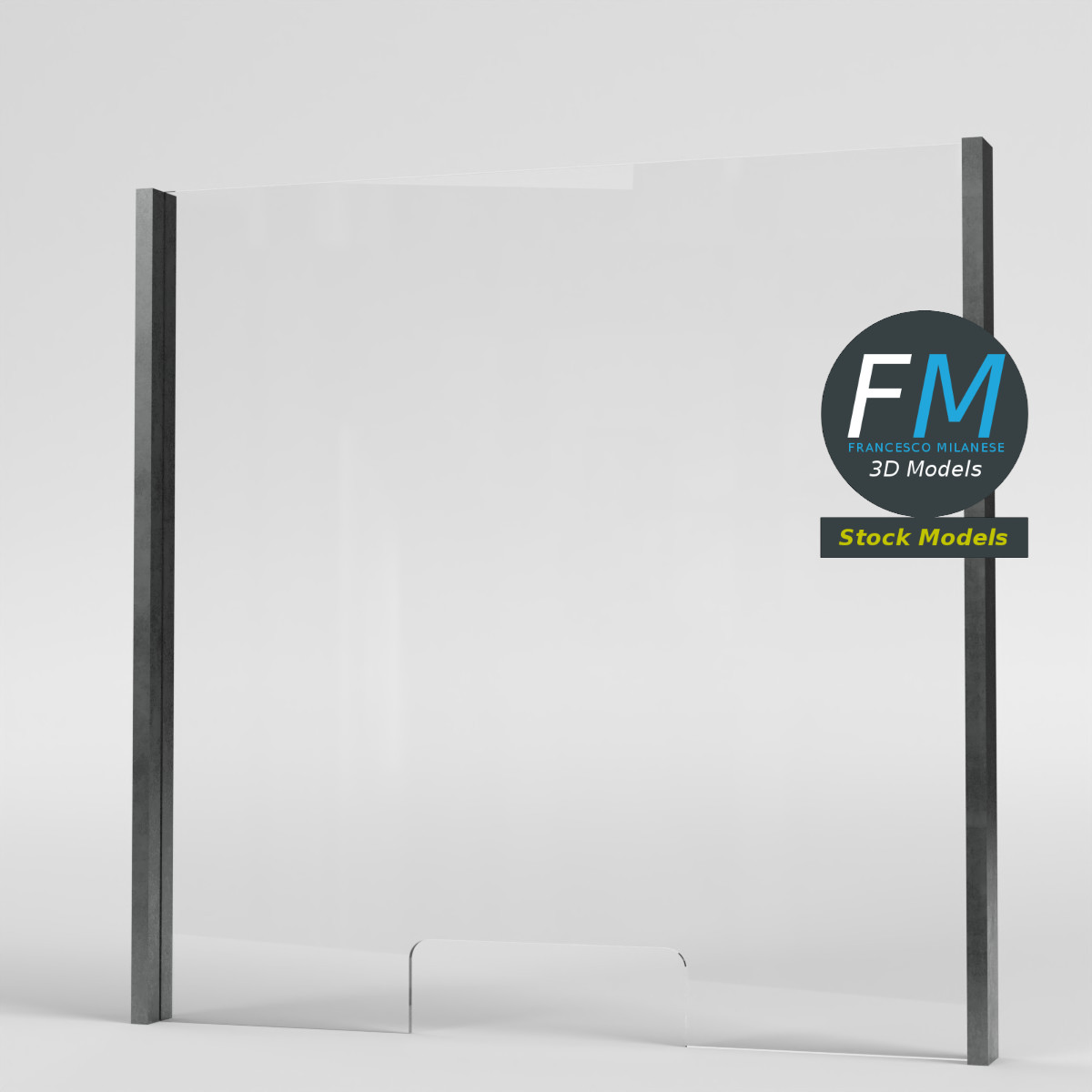 3D-Modell - Transparente Schutzscheibe - 01