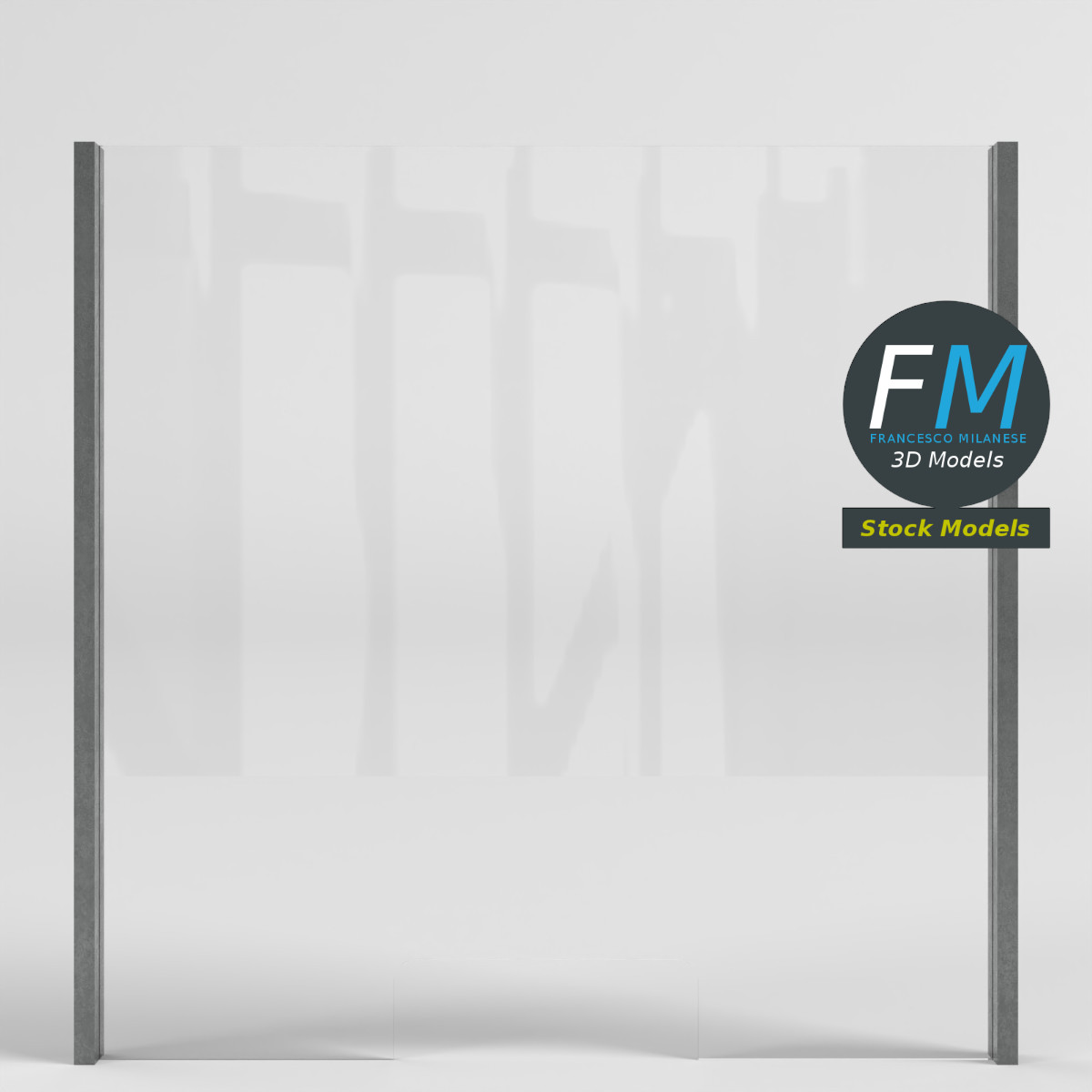 3D-Modell - Transparente Schutzscheibe - 03
