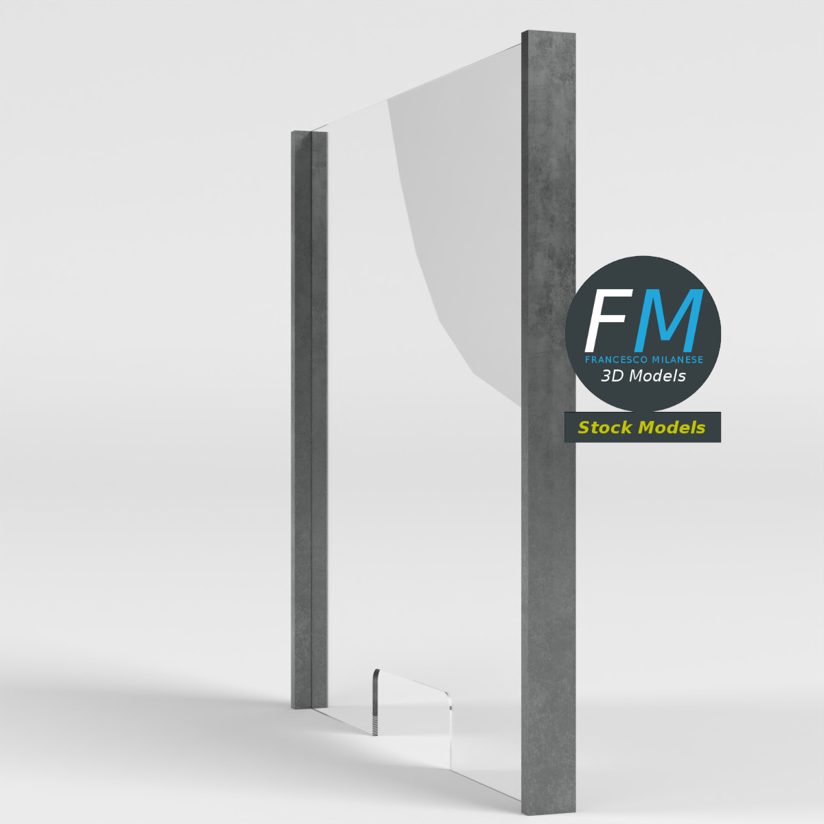 3D-Modell - Transparente Schutzscheibe - 04