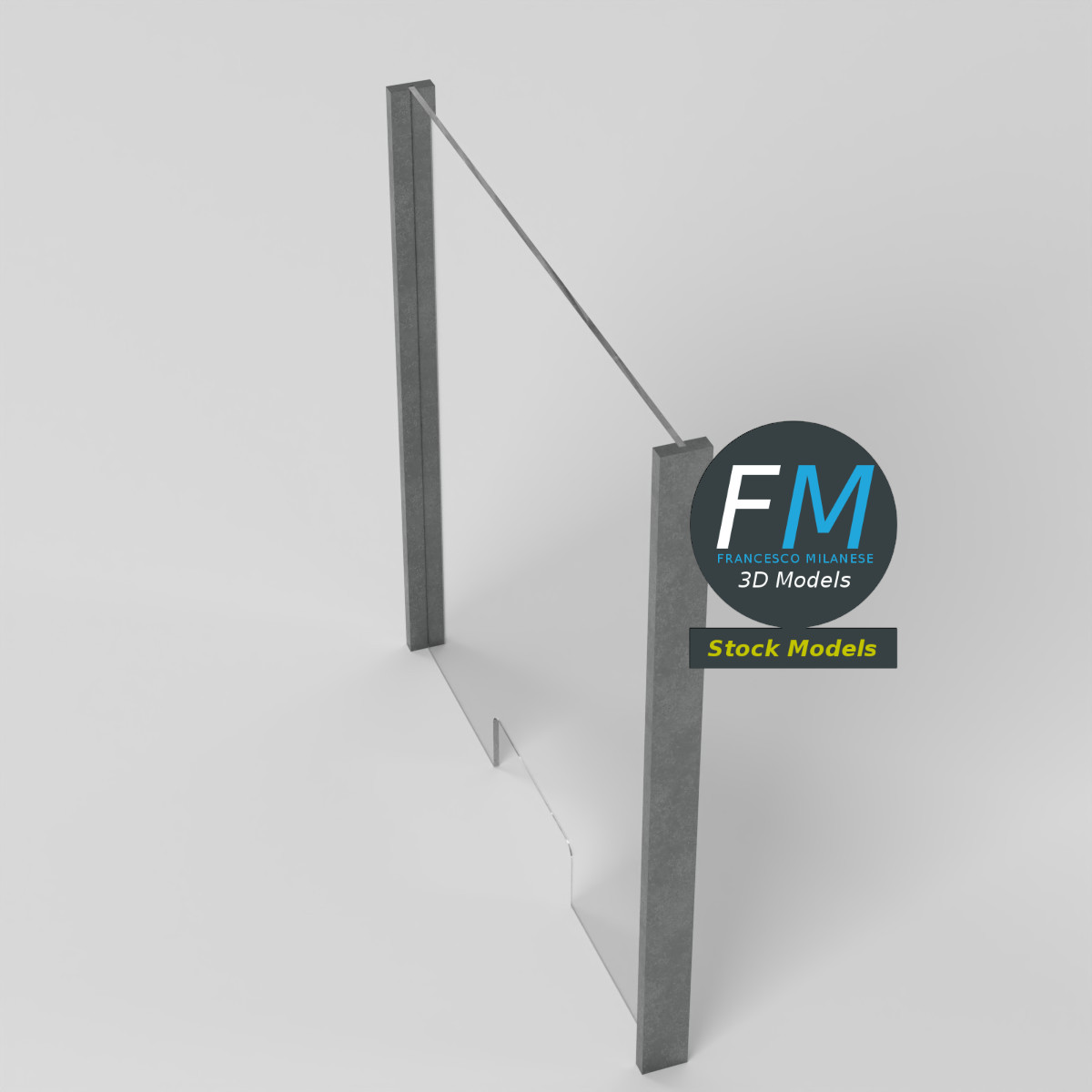 3D-Modell - Transparente Schutzscheibe - 05