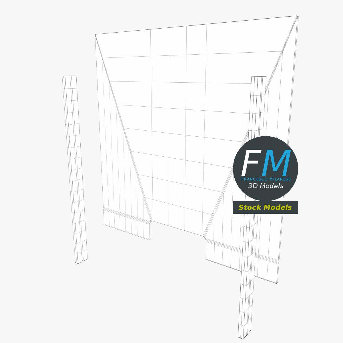 3D-Modell - Transparente Schutzscheibe - 08