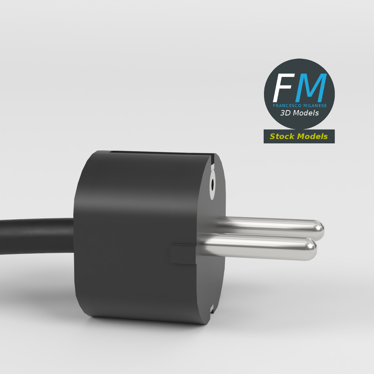 3D-Modell - Typ-F-Netzstecker - 04
