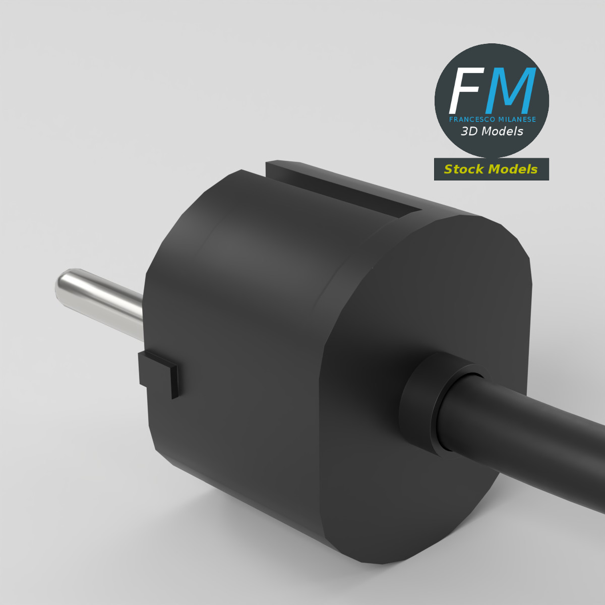 3D-Modell - Typ-F-Netzstecker - 05