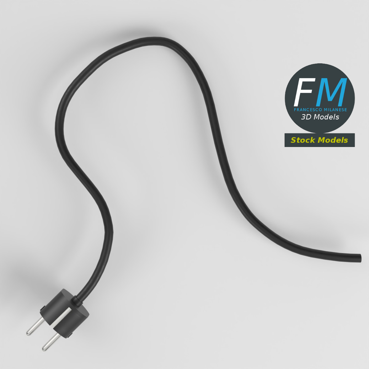 3D-Modell - Typ-F-Netzstecker - 06