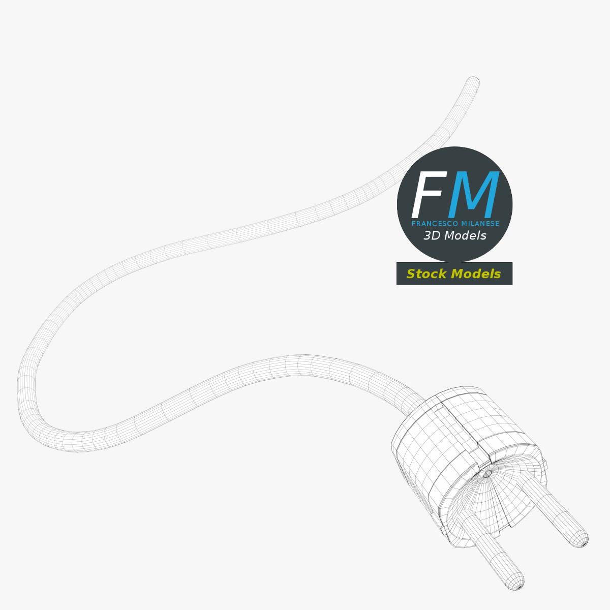 3D-Modell - Typ-F-Netzstecker - 07