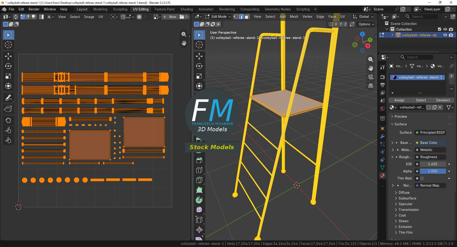 3D Model - Volleyball Referee Stand 1 - 10