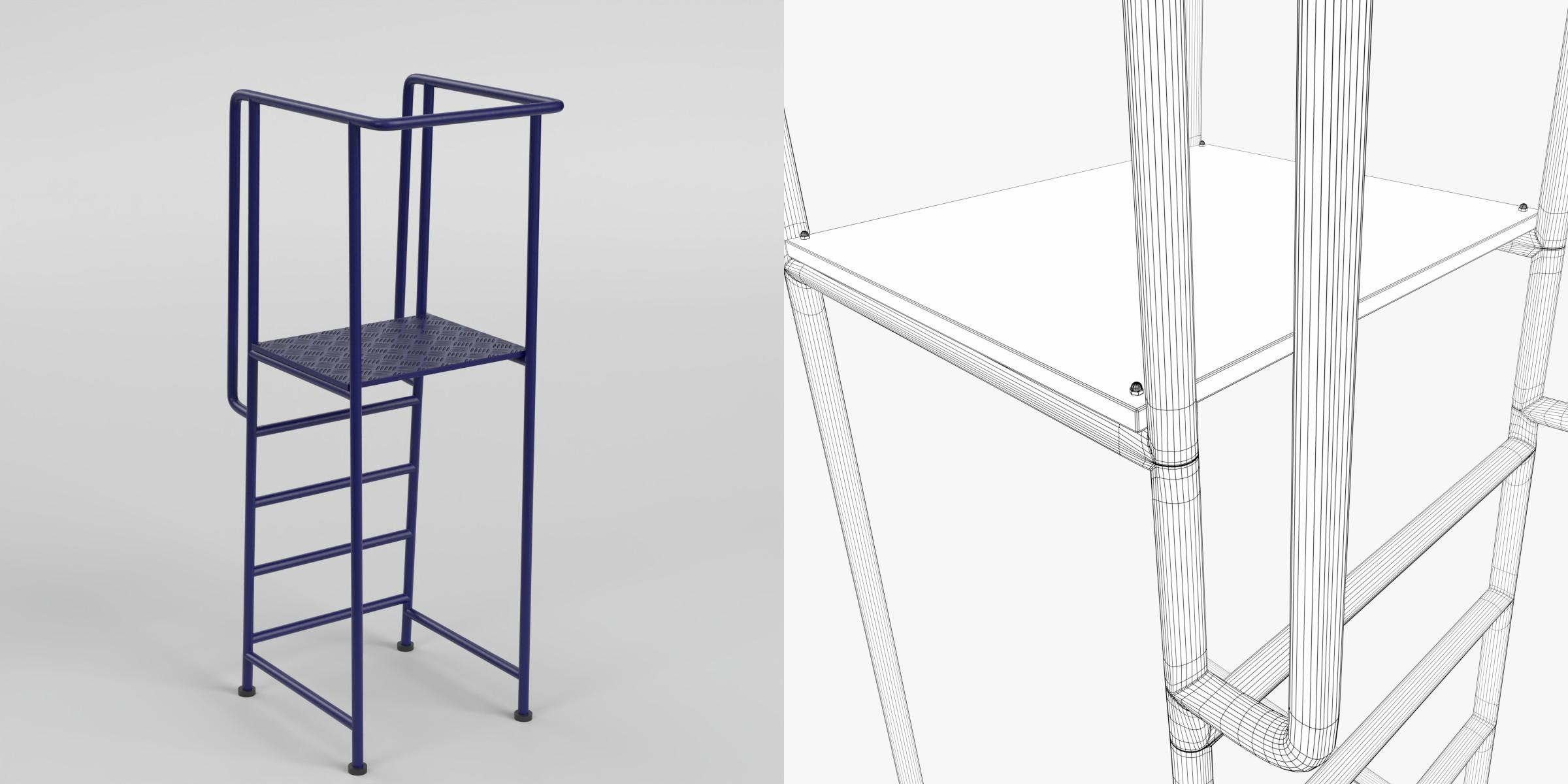 3D Model - Volleyball Referee Stand 2