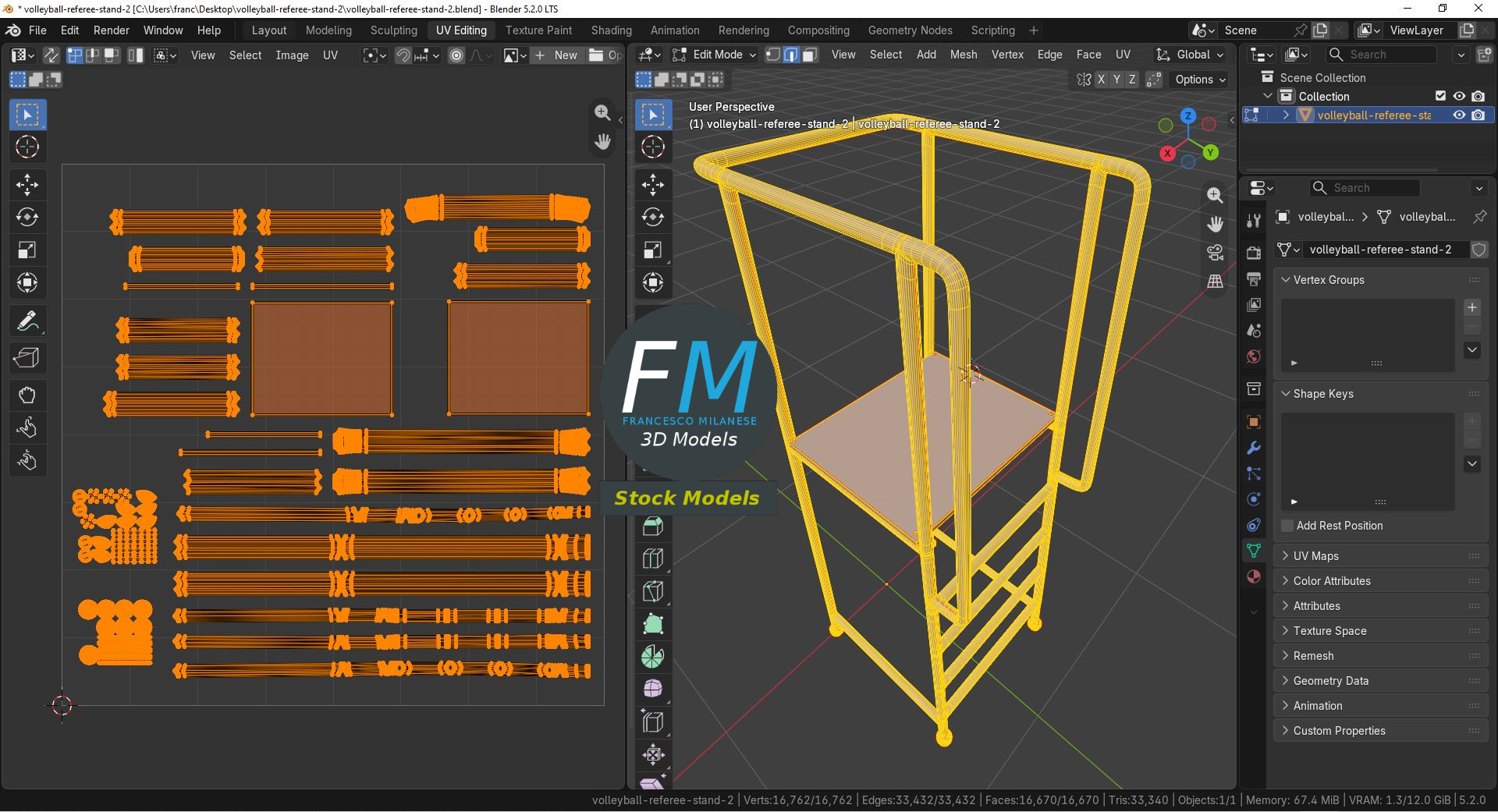 3D Model - Volleyball Referee Stand 2 - 10